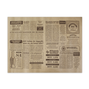 Mantel 30x40 kraft personalizado newspaper