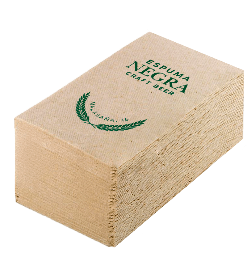 Espuma Negra - Servilleta personalizada 40x40 1-8 Natural Espuma Negra Servilleta personalizada 40x40 1 8 Natural